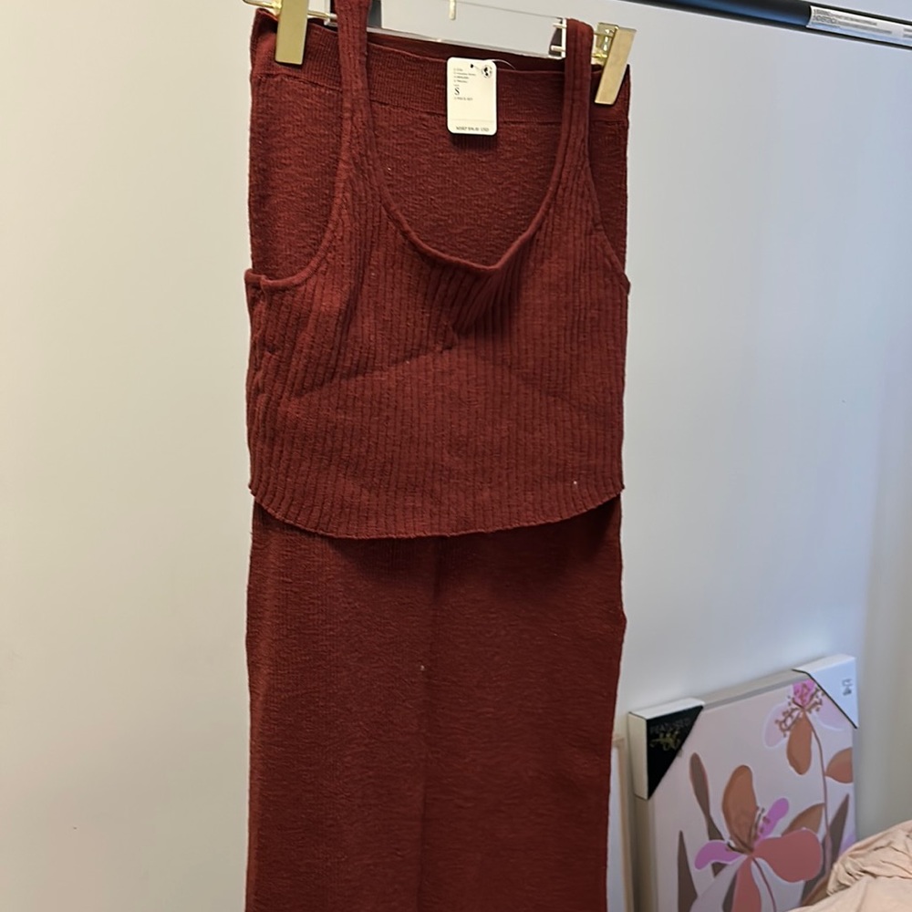 Free People Crop top and skirt set